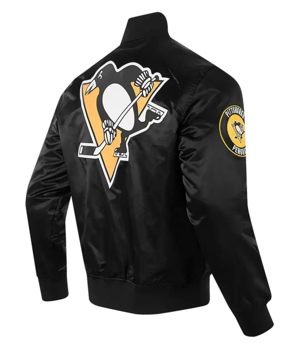 Pittsburgh Penguins Glam Varsity Satin Jackets