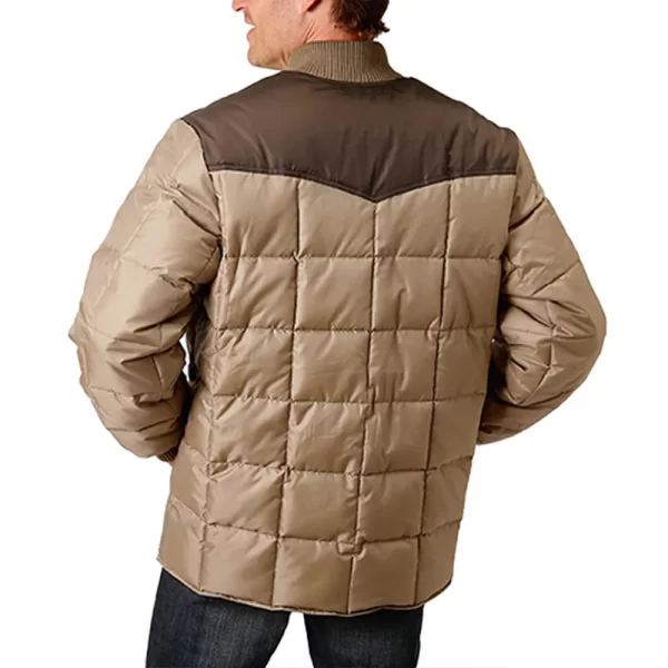 Poly Filled Western Yoke Full-Zip Bomber Quilted Jacket