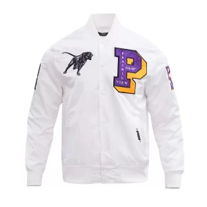 Prairie View A&M University Classic White Satin Jacket