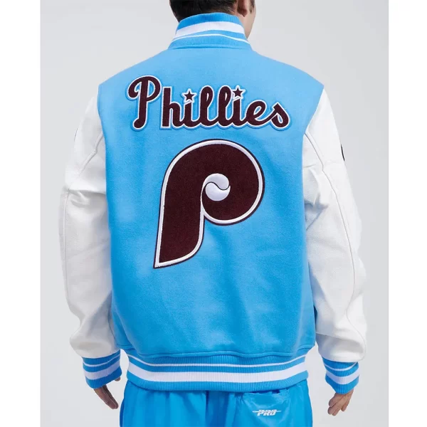 Retro Classic Rib Philadelphia Phillies Wool Varsity Jacket