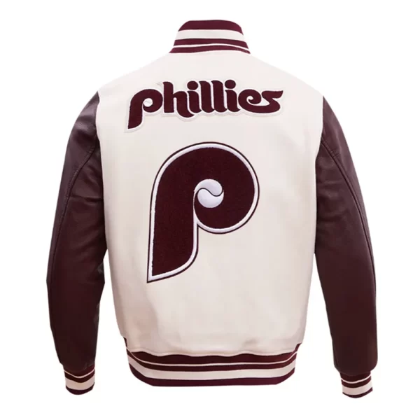 Retro Classic Rib Philadelphia Phillies Wool Varsity Jacket