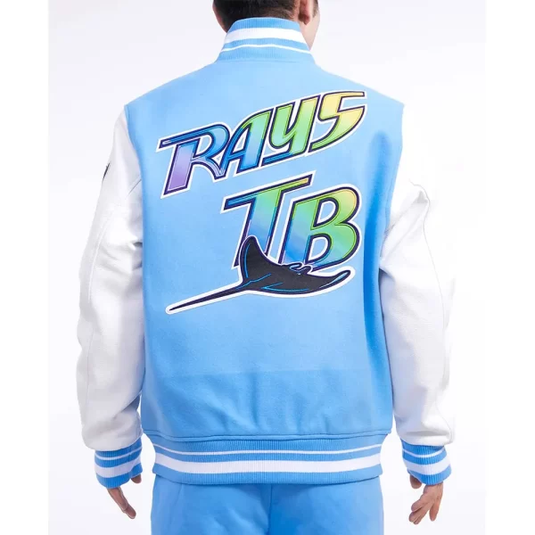 Retro Tampa Devil Rays Classic Rib Wool Varsity Jacket