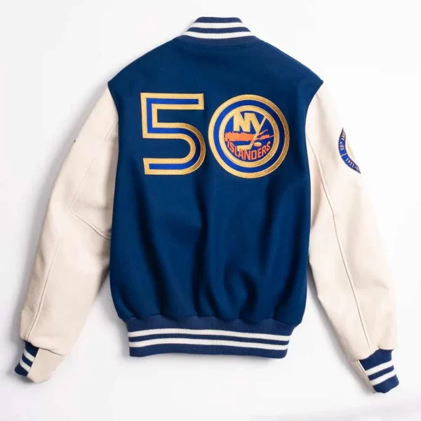 Royal 50th Anniversary New York Islanders Varsity Wool Jacket