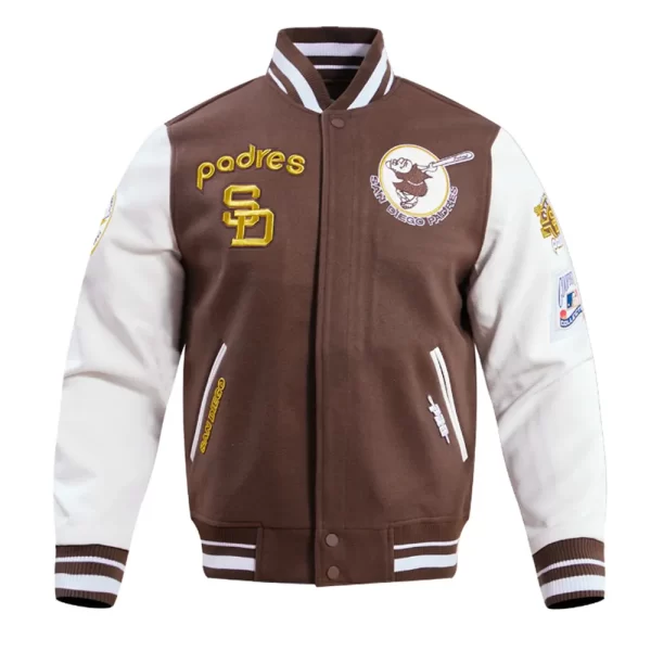 San Diego Padres Retro Classic Rib Wool Varsity Jacket