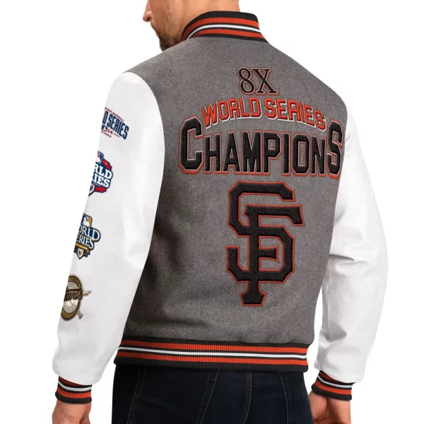 San Francisco Giants 8X Super Bowl Challenger Varsity Wool Jacket