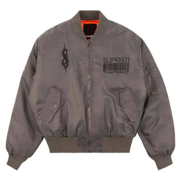 Slipknot Gray Bomber Satin Jacket