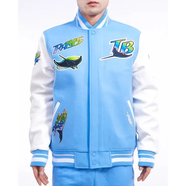 Tampa Devil Rays Retro Classic Rib Wool Varsity Jacket