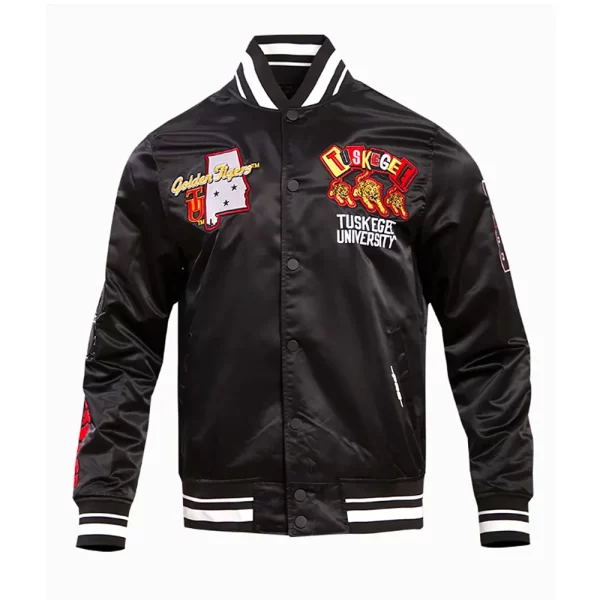 Tuskegee University Homecoming Rib Black Satin Jacket