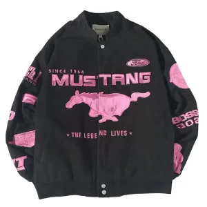 Vintage Mustang Racing Black Jacket