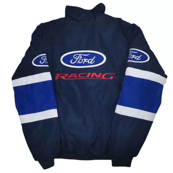 Vintage Racing F0rd Blue Zip Jacket