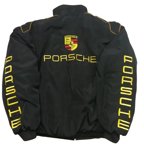 Vintage Racing P0rsche Zip Black Jacket