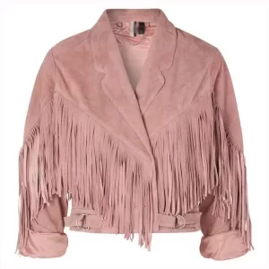 We Are Lady Parts Amina Fringe Suede Leather Jacket