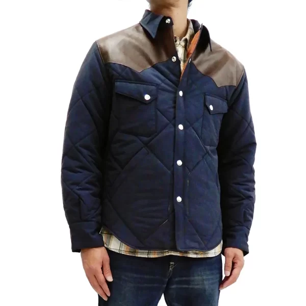 Western Yoke Quilted Padded Full-Snap Jacket