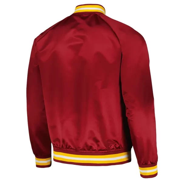 Wine Throwback Wordmark Cleveland Cavaliers Raglan Satin Jacket