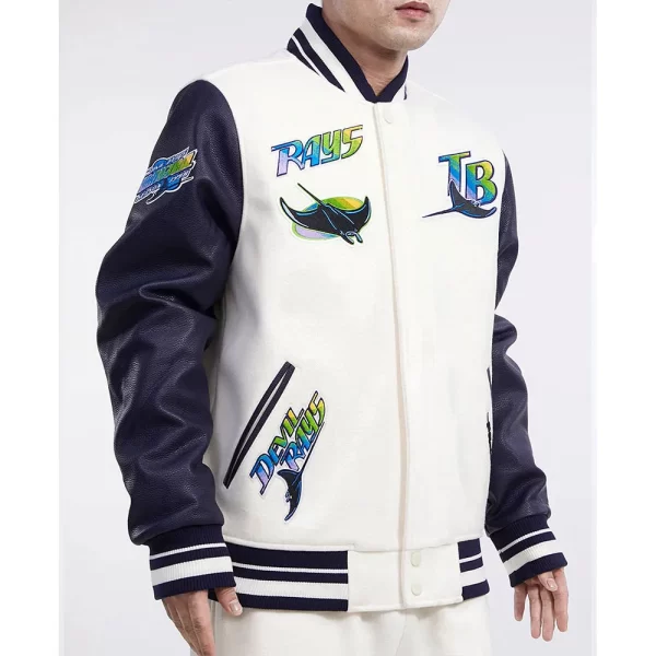 Tampa Devil Rays Retro Classic Rib Varsity Jacket