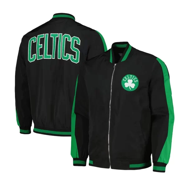 Boston Celtics Black Bomber Jacket