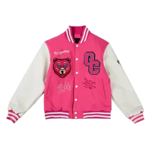 Gag City Pink Wool Varsity Jacket