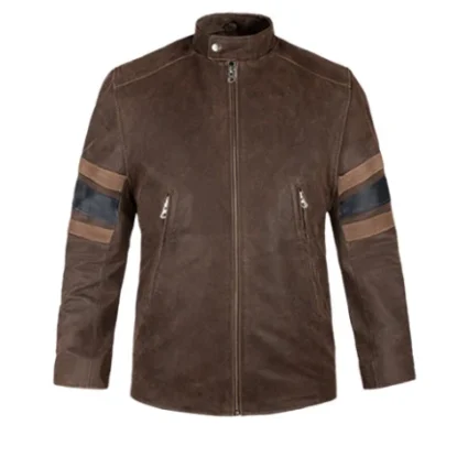 Men 3 Wolverine Kids Brown Leather Jacket