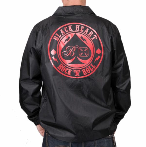 Men's Black Heart Polyester Jacket