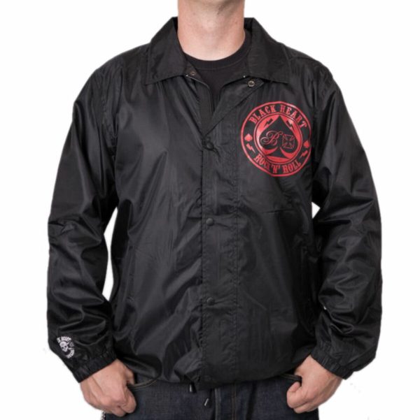 Men's Polyester Black Heart Jacket