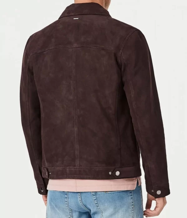 Men’s Trucker Suede Brown Jacket