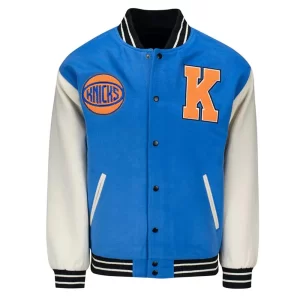 NY Knicks Leads Blue Wool Varsity Jacket