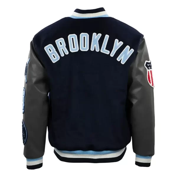 Navy & Gray Brooklyn Royal Giants Varsity Wool Jacket