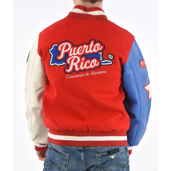 Opening Ceremony Puerto Rico Varsity Red Full-Snap Wool Jacketsss