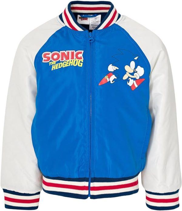 SEGA Sonic the Hedgehog Blue Varsity Bomber Jacket