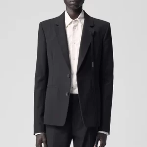 Serge Fitted Tailored Black Blazer