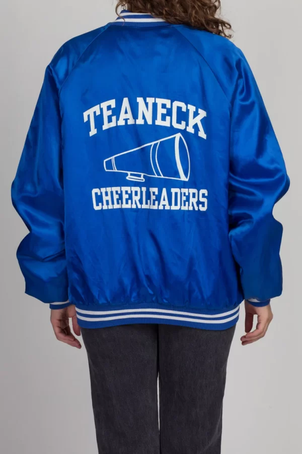 80s Teaneck Cheerleaders Satin Varsity Jacket