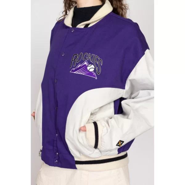 Colorado Rockies MLB Denim Varsity Jacket