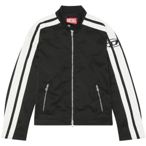 Diesel J-beck Logo-embroidered Biker Black Jacket