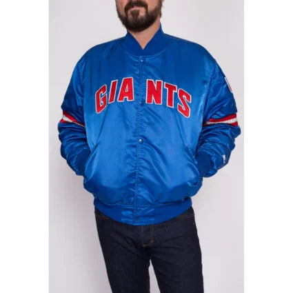 Large 90s New York Giants Satin Starter Jacket