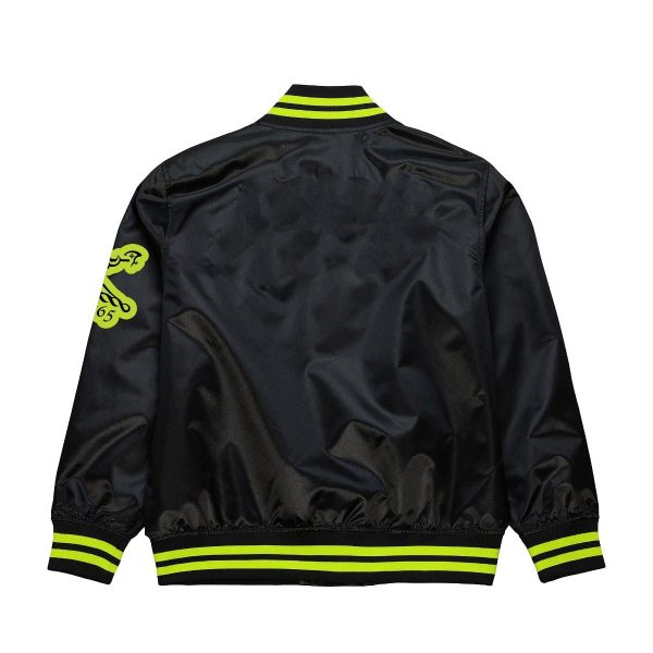 M&N x Hennessy Neon Black Satin Jacket