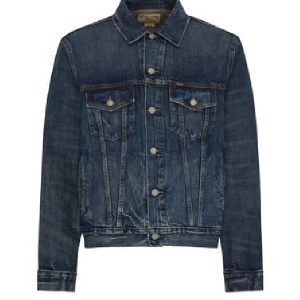 Men Trucker Denim Blue Jacket