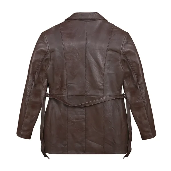 Men’s Chocolate Brown Genuine Leather Jacket