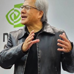 Nvidia Ceo Jensen Huang Black Leather Jacket