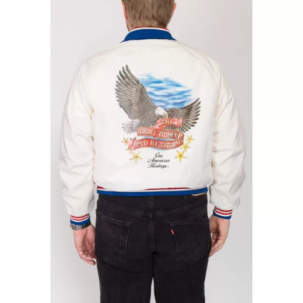 90s Eagle "Right To Bear Arms" Varsity Jacket