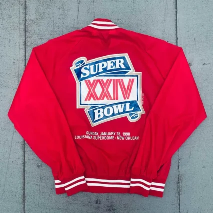 1989 Super Bowl XXIV San Francisco 49ers Satin Jacket