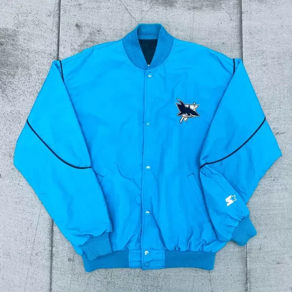 1990’s San Jose Sharks Satin Bomber Jacket