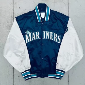 1990’s Seattle Mariners Dugout Navy and Silver Jacket