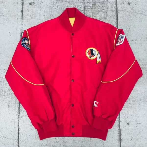 1990’s Washington Redskins NASA Patch Red Satin Jacket