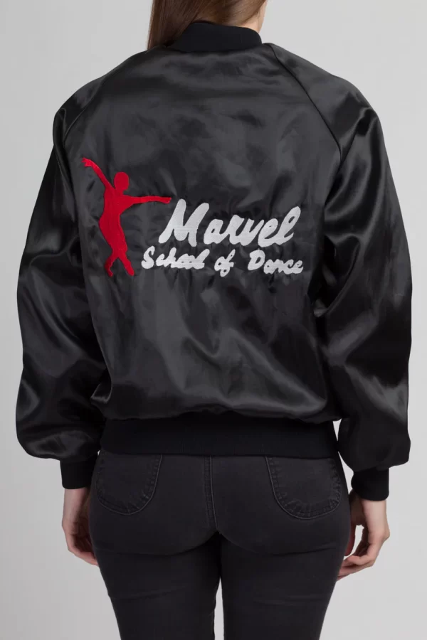 80s Marvel School Of Dance Satin Bomber Jacket