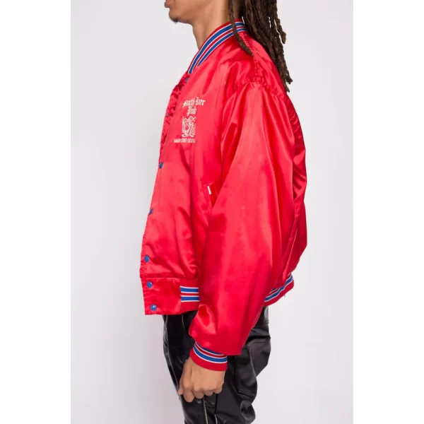 80s South River Pub Satin Bomber Jacket