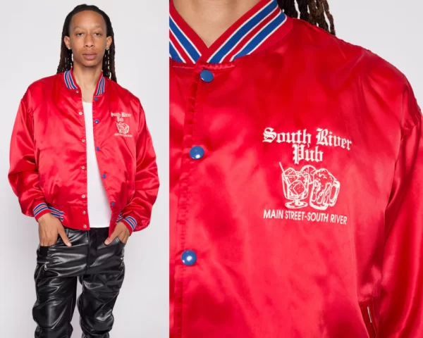 80s South River Pub Satin Bomber Jackets