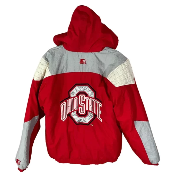 90’s Ohio State Half-Zip Red Pullover Jacket