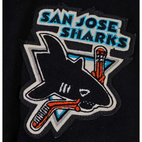 90’s San Jose Sharks Delong Black Varsity Jacket