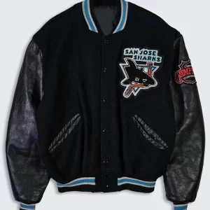 90’s San Jose Sharks Delong Black Varsity Jacket