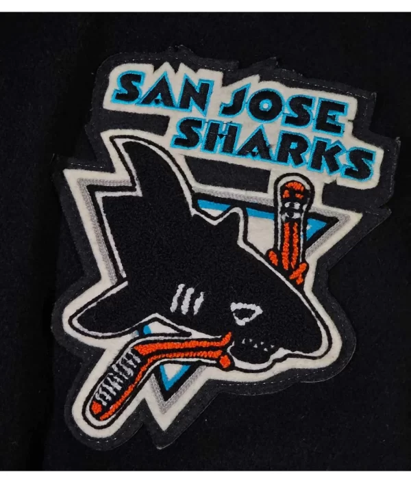 90’s San Jose Sharks Delong Varsity Black Jacket